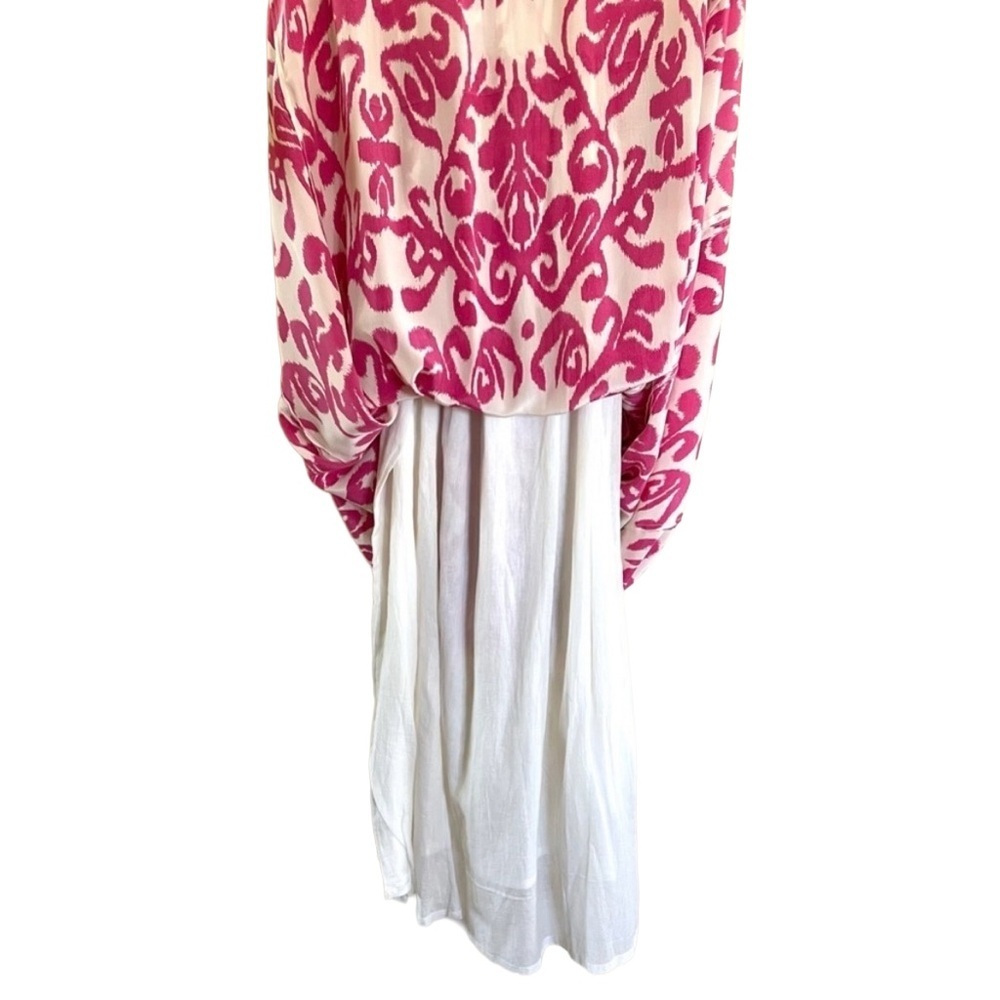 Sheridan French Silk Ikat Maxi Dress Pink Resort Size 4 Melissa - Picture 4 of 7